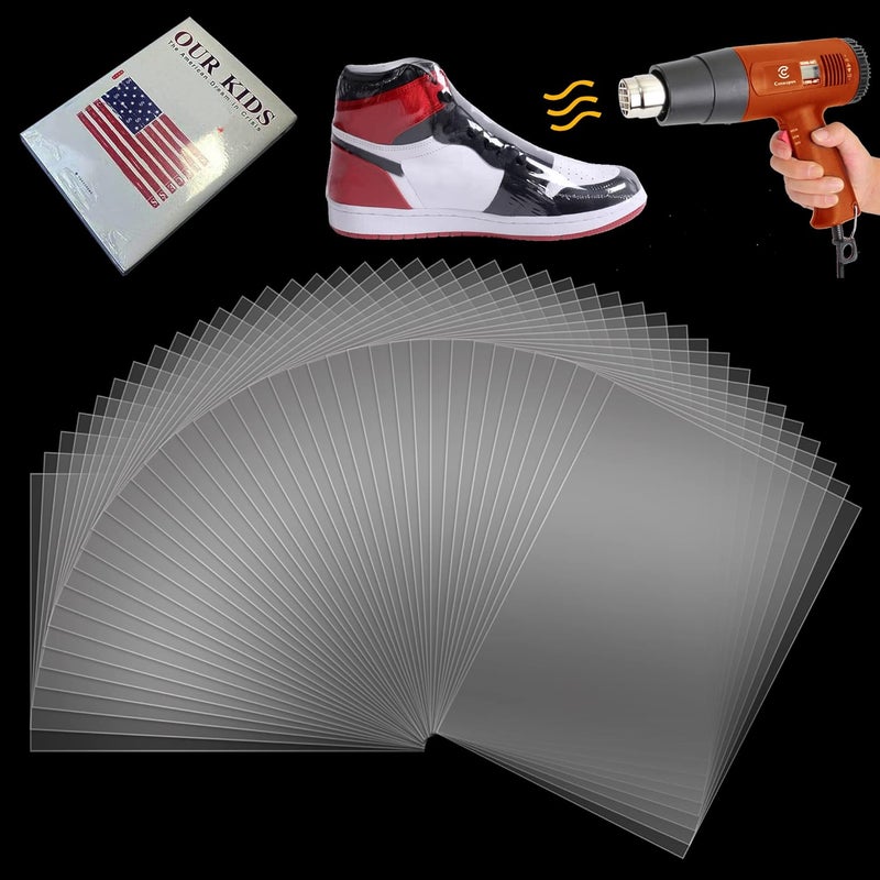 CANWUPON Shrink Wrap Bags,100 Pcs 10x14 Inches Clear PVC Heat Seal Bags for Soap Sleeve Packaging, Bath Bomb,Shoes,Jars,Gift,Tumbler,Heat Sublimation Film for Homemade DIY Projects - Image 1
